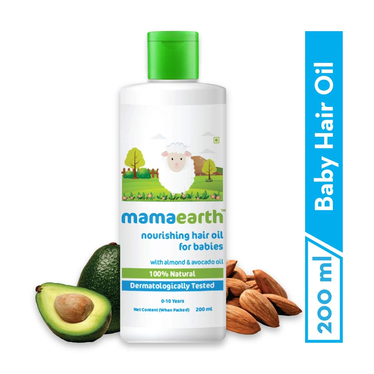 MAMAEARTH Baby Nourishing Hair Oil with Almond & Avocado oil 200ml